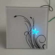 Interruptor táctil de pared, Panel de cristal blanco, 1 Banda, 2 vías, AC110-265V, 86mm x 86mm, de lujo, nuevo 2024 - compra barato
