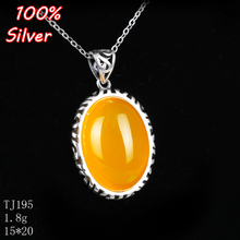15*20mm 100% Sterling-Silver Color Pendant blank of the pendant is set with turquoise amber wax pendant and female style 2024 - buy cheap