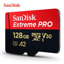 Оригинальная карта памяти Sandisk Extreme Pro Micro SD до 170 МБ A2 V30 U3 64 Гб 128 ГБ 256 ГБ MicroSDXC TF карта памяти с SD адаптером 2024 - купить недорого