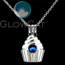 K950 Icecream Beads Cage Perfume Diffuser Stone Pearl Cage Locket Necklace Pendants Kids Girl Party Gift 2024 - buy cheap