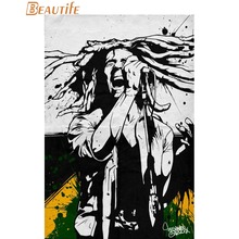 Póster personalizado de Bob Marley, imagen de película impresa en lienzo para decoración de pared de sala de estar, carteles artísticos de pared, decoración del hogar 2024 - compra barato
