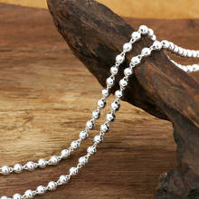 Ожерелье из серебра 925 пробы с бусинами 3 мм 2024 - купить недорого