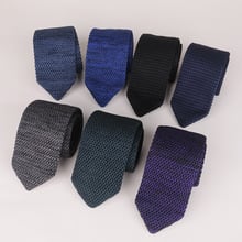 Men Ties 2018 Knit Tie 6cm Pointed New Fashion Business Dress Casual Wear with Wool Necktie Ties for Men Formal Corbatas Wedding 2024 - buy cheap