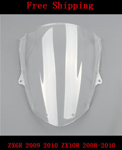 For Kawasaki ZX6R 2009 2010 ZX10R 2008 2009 2010 motorcycle Double bubble windshield windscreenZX 6R 09-10 ZX 10R 08-10 2024 - buy cheap