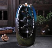 Ceramic Burner Fragrance Lotus Holder Censer Creative Aromatherapy Smoke Backflow Stick Incense Censer 2024 - buy cheap