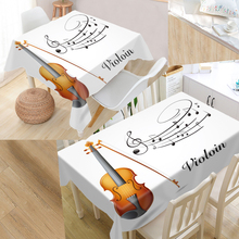New Guitar Music Tablecloth Art Simplicity Pattern Oxford Fabric Dustproof Dinner Table Cloth Party Decoration Table Cover 2024 - buy cheap