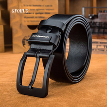 Business Belt men belt cow genuine leather luxury strap male belts for men new fashion classical vintage pin buckle dropshipping 2024 - buy cheap