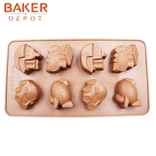 10pc/set cake decorating tool DIY silicone chocolate mold resin handmade soap mold 8 hole vehicle car ferry design candy molds 2024 - buy cheap