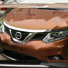 For Nissan X-Trail Xtrail T32 Rogue 2014 2015 2016 ABS Chrome Front Hood Grill Cover Bonnet Trim Covers Car Styling Accessories 2024 - buy cheap