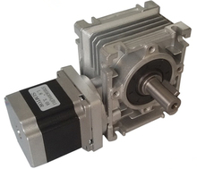 NMRV30 worm gearbox reducer geared motor NEMA23 57HS 1.8NM 2phase 76mm length stepper motor CNC kit with single output shaft 2024 - купить недорого