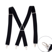 Fashion Suspenders New 4 Clips Braces Elastic Adjustable Suspensorio Bretelles Tirantes Casual Trousers ligas 3.5*120cm 2024 - buy cheap
