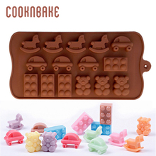 COOKNBAKE Silicone  Mold for Chocolate bear gummy Molds cute candy Jelly form car bear biscuit cake decoration tool 15 hole 2024 - buy cheap