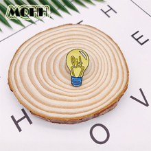 Personality Cartoon Creative Brooch Electric Light Bulb Round Badge Enamel Alloy Brooch Denim Collar Needle Jewelry Gifts 2024 - buy cheap