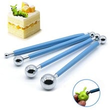 4Pcs Fondant Tools Metal Ball Baking Fondant Cake Decorating Sugarcraft Gumpaste Modelling Mold DIY Cake Tool 2024 - buy cheap