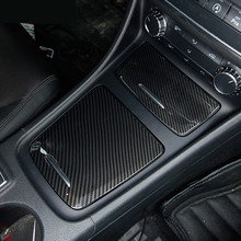 Moldura de ABS para consola central de almacenamiento, Panel de cubierta de Caja 2 uds para Mercedes Benz GLA X156 CLA C117 2013-18 Clase A W176, Color de fibra de carbono 2024 - compra barato