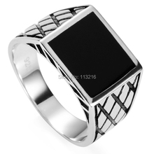 Eulonvan Black enamel 925 sterling Silver Jewelry & Accessories Engagement Wedding rings for men dropshipping S-3780 size 7 - 13 2024 - buy cheap