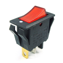 Interruptor rocker barco spst 2 posições, vermelho ac 15a/250v 20a/125v liga/desliga 3 pinos 2024 - compre barato