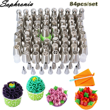 Sophronia 84PCS Stainless Steel Russian DIY Piping Tips Nozzles Decoration for Cake and Dessert Pastry Icing Confectionery CS092 2024 - buy cheap