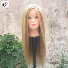 Training Head 65cm Blonde Long Hair Professional Bride Hairdressing Mannequin Dolls Good Synthetic Thick Hair Mannequin Head 2024 - buy cheap