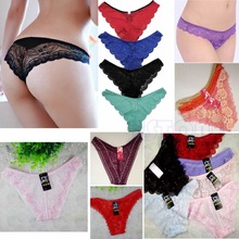 Bragas de Bikini de encaje para mujer, lencería Sexy, tangas, G-string 2024 - compra barato