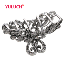 YULUCH Luxury vintage jewelry design popular alloy claw hair clips inlaid acrylic beads for fashion women hair accessories gifts 2024 - buy cheap