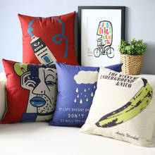 Modern   literary pillow ,Andy Banana Pillow cushion , pillowcase,sofa cushion home decorative Pillows 2024 - buy cheap
