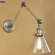 Glass Retro Vintage Wall Lamp Edison Wandlampen Antique Swing Long Arm Wall Light Loft Industrial Sconce Lamparas De Pared 2024 - buy cheap