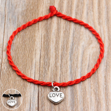 Letters Love Charms Bracelets Red Thread String Bracelet Lucky Red Handmade Rope Bracelet for Women Men Lover Couple Jewelry 2024 - buy cheap