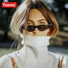 Yoovos 2019 Fashion Small Frame Sunglasses Women  Cat Eye Candy Color Triangle Vintage Sun Glasses Outdoor Goggles Oculos De Sol 2024 - buy cheap