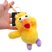 Брелок для ключей с желтым попугаем, очаровательный плюшевый милый брелок для женщин, аксессуары для сумок, мягкая игрушечная машинка, подарок 2022 - купить недорого