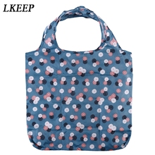 Bolsa de compras pequena de flores, bolsa de compras de pano oxford, bolsa feminina de mão à prova d'água, bolsa de armazenamento de grande capacidade, bolsa de compras para uso doméstico feminino 2024 - compre barato