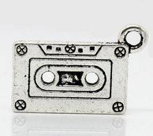 DoreenBeads Retail Charm Pendants Cassette Tape Silver Color 27x13mm,20PCs 2024 - buy cheap