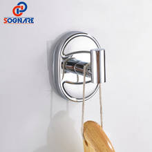 SOGNARE Zinc-alloy Wall Hook Chrome Polished Single Screw Towel Hook Bathroom Accessories Set Clothes Hook D1605-1 2024 - buy cheap