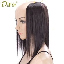 DIFEI 3 Clips 2 Pieces Long Straight Clip In Hair Extention  Natural Hair Long Fake False Synthetic Hairstyles Women 2024 - buy cheap