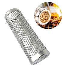 6in Pellet Smoker Tube Stainless Steel Grill Smoker Grill Perforated Mesh Smoker Filter Gadget Hot Cold Smoking 2024 - compre barato