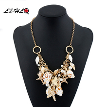 LZHLQ Multilayer Handmade Starfish Shell Statement Necklace Women 2020 Bohemia Ethnic Collares Necklaces Pendants Collier Female 2024 - buy cheap