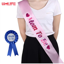 Mommy Souvenir Mom To Be Sash Baby Boy Girl Shower Decoration Sash Newborn Party Decoration Pregnant Mom Favor Gifts DAD TO BE 2024 - buy cheap