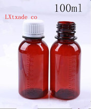 free Shipping 100ml Palm red Lucency plastic Empty bottle Originales refillable Potion Syrup Lucifugal Packaging Containers 2024 - buy cheap