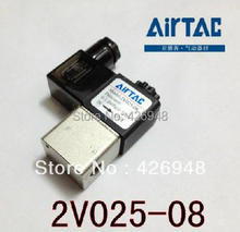 Новый 2V025-08 2/2 способ 1/4 "AC110V Пневматический воздушный Соленоидный клапан, 2 порта 2 положения Магнитный обменный клапан новый в наличии 2024 - купить недорого