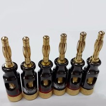 4pcs High quality copper Speaker Cable Wire 4mm gold Banana Plug Connector 2024 - buy cheap