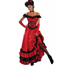 Summer Dress Spaghetti Strap Sexy Red Dresses Plus Size Spanish Flamenco Dance Dress Stage Girl's Opening Big Pendulum Dress 2024 - buy cheap