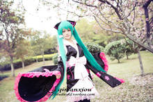 Cosplay clothes vocaloid hatsune miku cos kimono Cherry blossoms women's full set hatsune miku costume halloween anime outfit 2024 - buy cheap