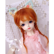 Bybrana BJD Doll With Wig 1/3 1/4 1/6 1/8 1/12 Mohair Radish Red Braid Hair 2024 - buy cheap