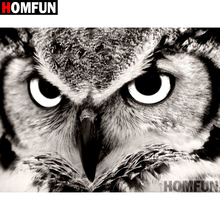 HOMFUN 5D DIY Diamond Painting Full Square/Round Drill "Animal owl" 3D Embroidery Cross Stitch gift Home Decor A02050 2024 - buy cheap