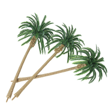 15pcs Miniature Scenery Layout Model Plastic Tree Palm Trees Train Coconut Rainforest Home Garden Decoration 2024 - buy cheap
