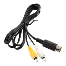 Cabo de vídeo para sega master system 1 e megadrive 1 tv/av rca, cabo de transporte rápido 2024 - compre barato