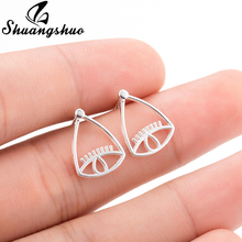 Shuangshuo-pendientes de Metal geométricos para mujer, joyería de moda, joyería de Kpop 2024 - compra barato