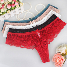 New Arrival 2018 Lace Thong G String Brazilian  Flounces  Bowknot Fancy Underwear Womens See Through  Ladies Panties Women Sexy 2024 - buy cheap
