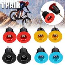 1 Pair Bicycle Handlebar Grip Caps MTB Road Bike Bicycle Aluminum alloy Handlebar Grips Bar End Caps Plug Bike Parts 2024 - buy cheap