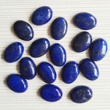 Wholese fashion hot selling Lapis lazuli Stone beads oval CAB CABOCHON loose Beads for jewelry 13x18mm 50pcs/Lot 2024 - buy cheap